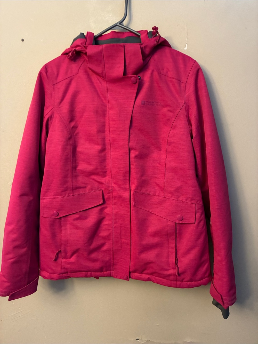 Women's Pink Ski & Snow Jacket with Hood
